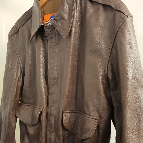 Vintage Cooper A2 Genuine Leather Bomber Flight Jacket - Picture 16 of 16